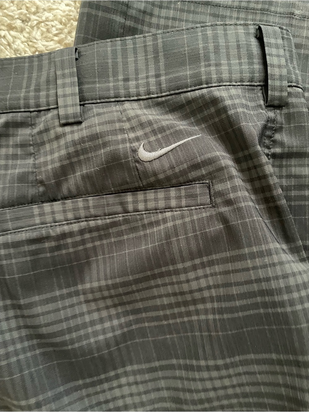Nike Black and Gray Plaid Golf Pants 36x32 - Picture 3 of 6